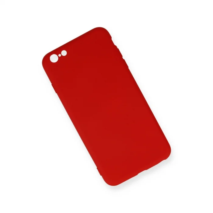 BUĞZ İphone 6 Plus Kılıf Nano İçi Kadife Silikon - Kırmızı