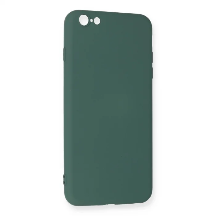 BUĞZ İphone 6 Plus Kılıf Nano İçi Kadife Silikon - Koyu Yeşil