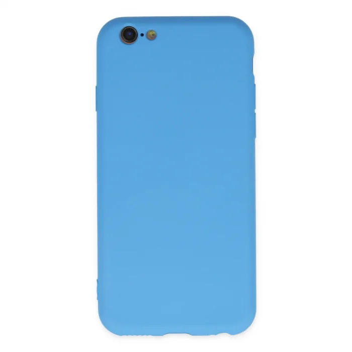 BUĞZ İphone 6 Plus Kılıf Nano İçi Kadife Silikon - Mavi