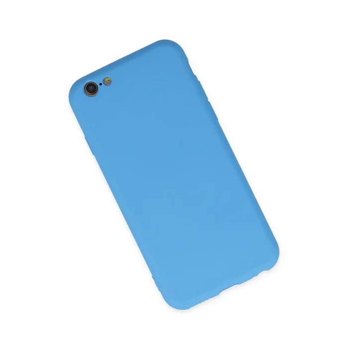 BUĞZ İphone 6 Plus Kılıf Nano İçi Kadife Silikon - Mavi