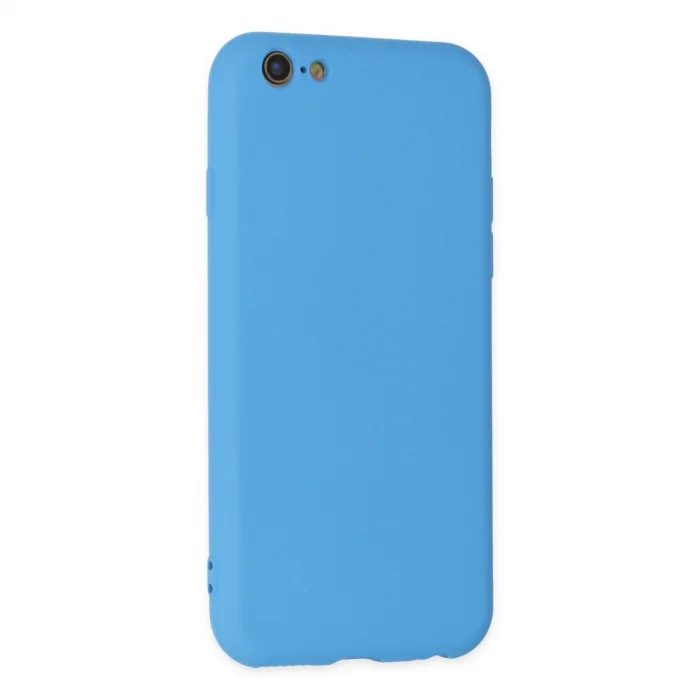 BUĞZ İphone 6 Plus Kılıf Nano İçi Kadife Silikon - Mavi