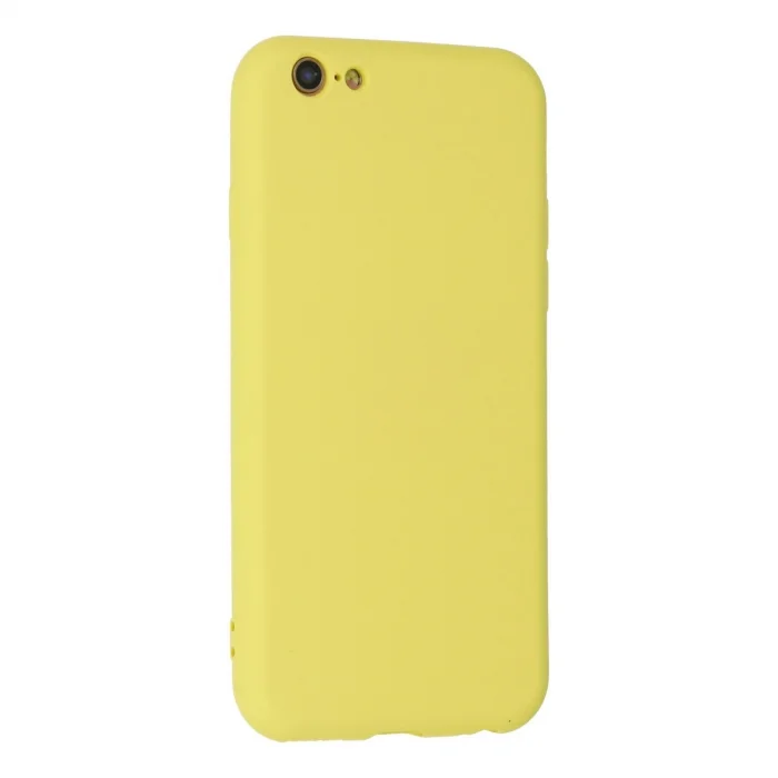 BUĞZ İphone 6 Plus Kılıf Nano İçi Kadife Silikon - Sarı