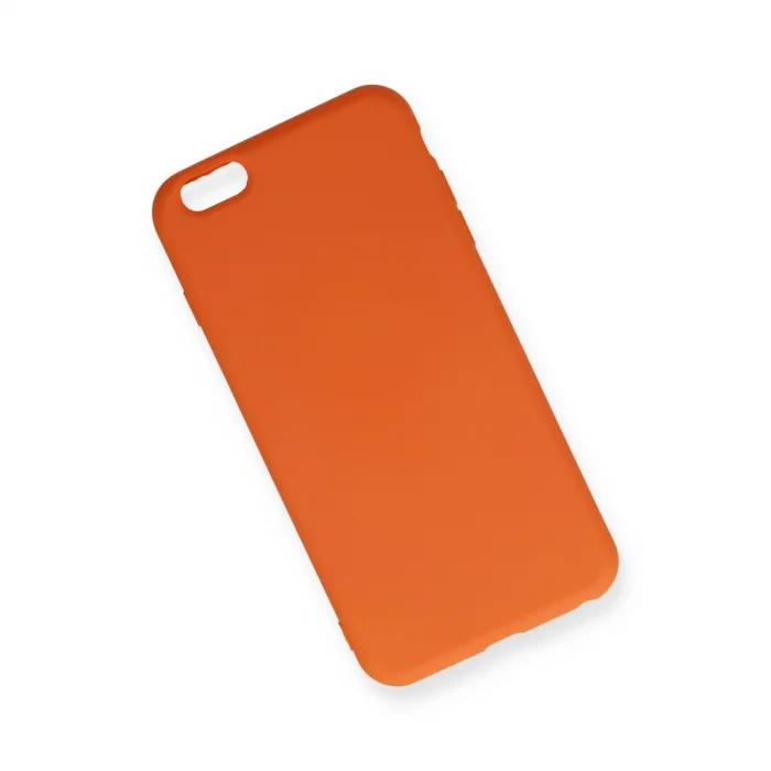 BUĞZ İphone 6 Plus Kılıf Nano İçi Kadife Silikon - Turuncu