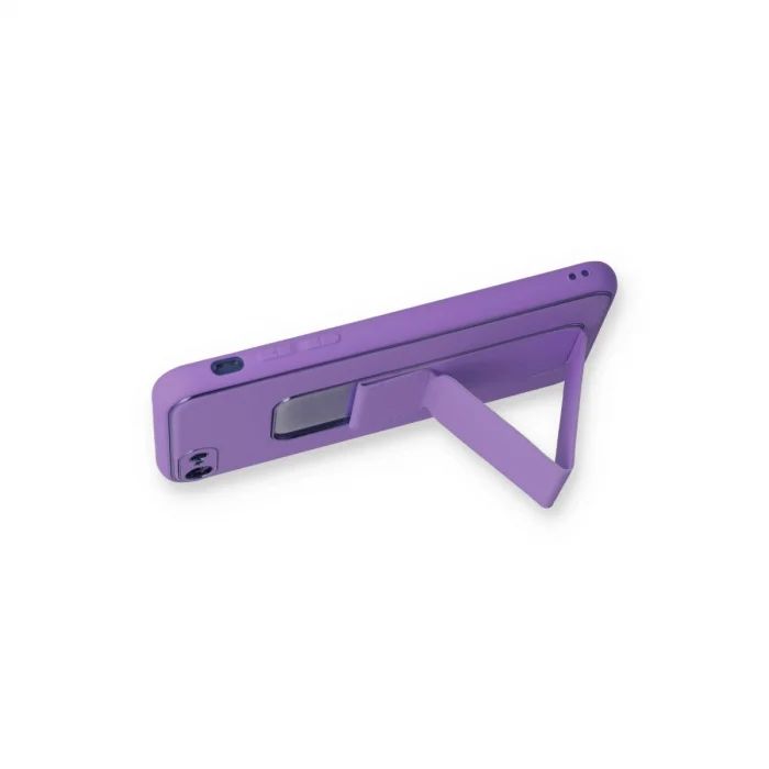 BUĞZ İphone 7 Kılıf Coco Deri Standlı Kapak - Koyu Lila