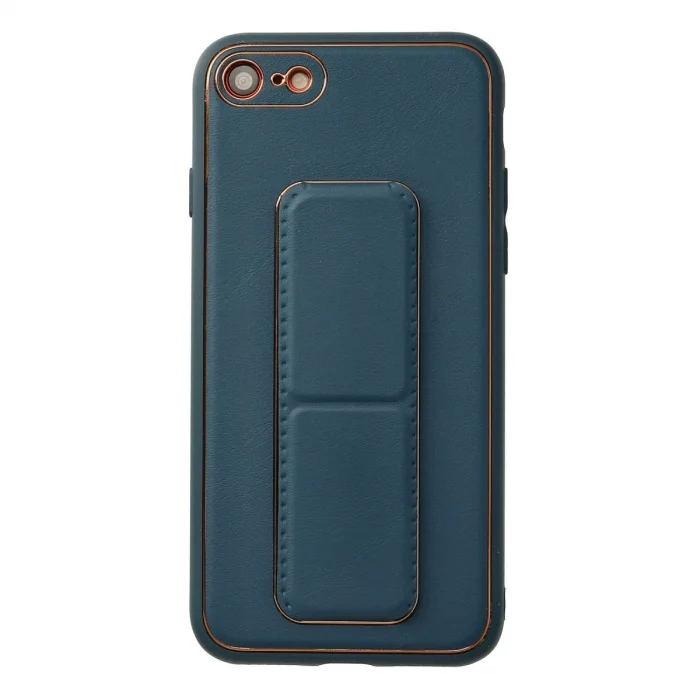 BUĞZ İphone 7 Kılıf Coco Deri Standlı Kapak - Mavi