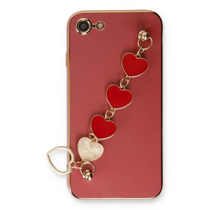 BUĞZ İphone 7 Kılıf Esila Silikon - Kırmızı