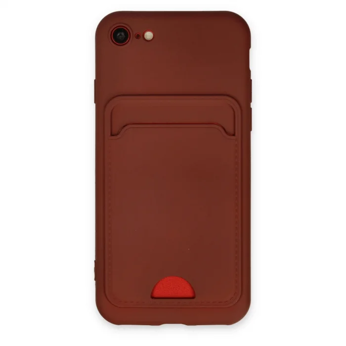 BUĞZ İphone 7 Kılıf Kelvin Kartvizitli Silikon - Bordo