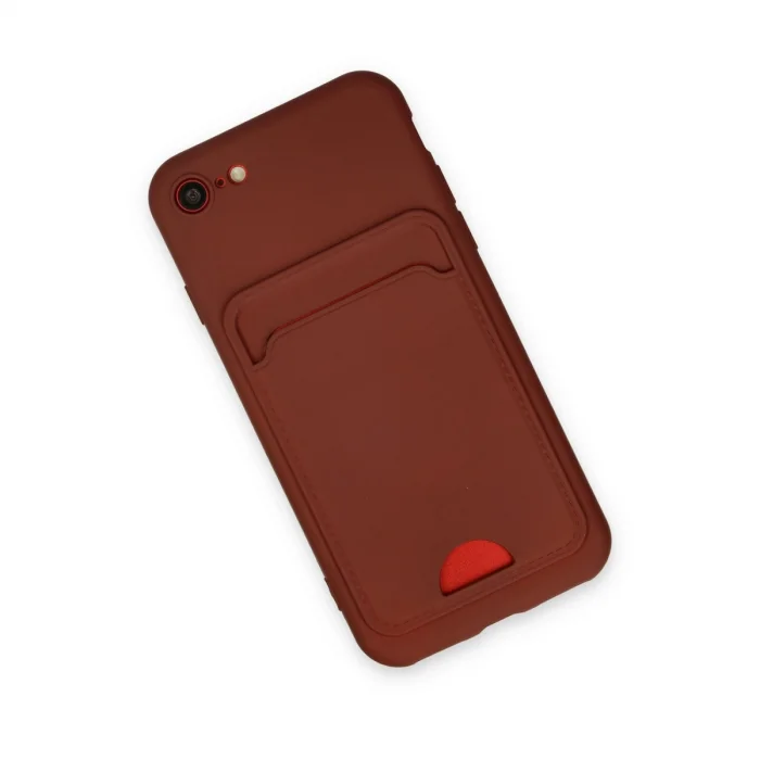 BUĞZ İphone 7 Kılıf Kelvin Kartvizitli Silikon - Bordo
