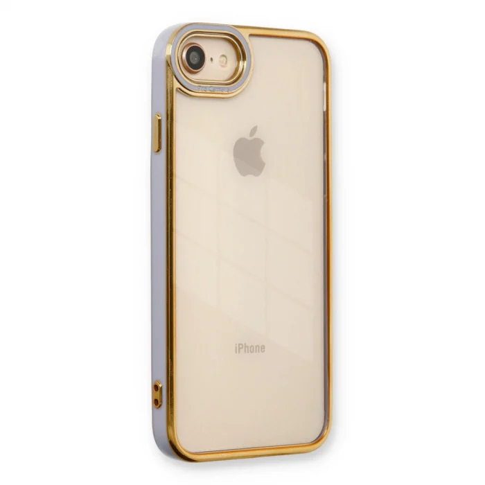 BUĞZ İphone 7 Kılıf Liva Lens Silikon - Lila