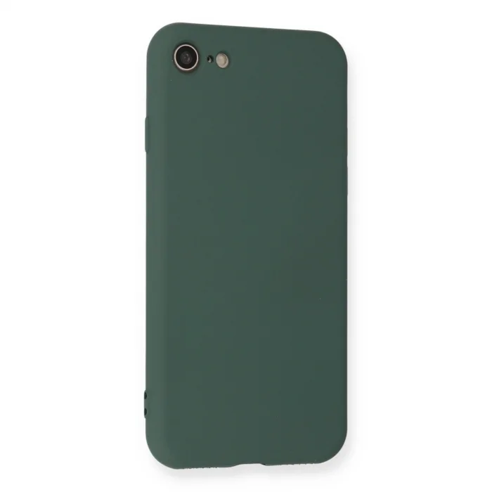 BUĞZ İphone 7 Kılıf Nano İçi Kadife Silikon - Koyu Yeşil