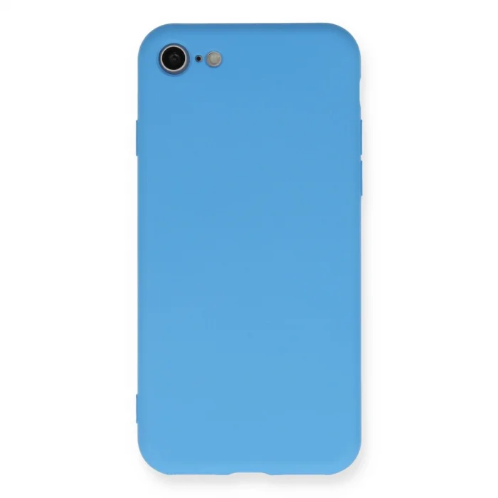 BUĞZ İphone 7 Kılıf Nano İçi Kadife Silikon - Mavi