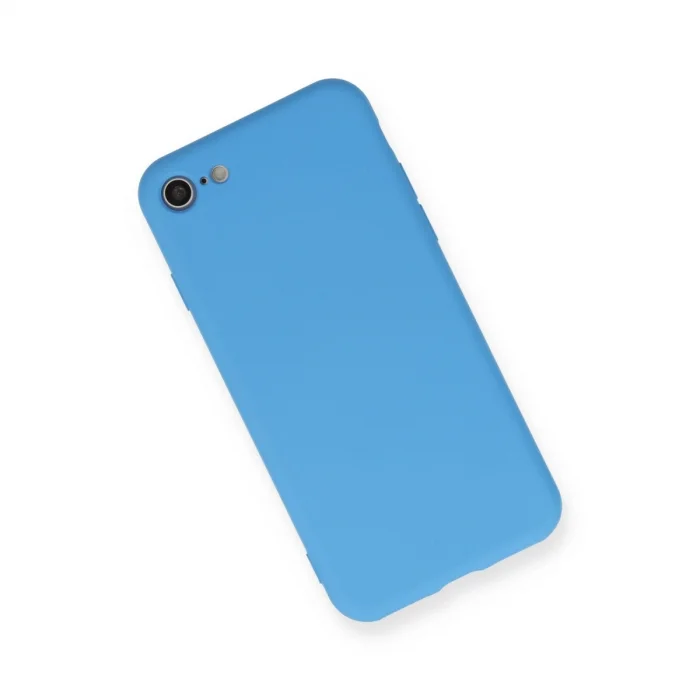 BUĞZ İphone 7 Kılıf Nano İçi Kadife Silikon - Mavi