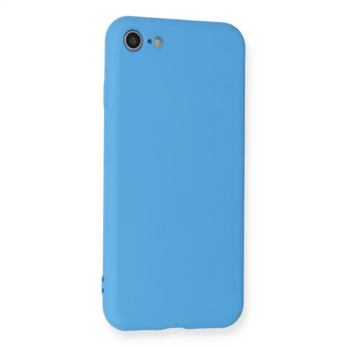 BUĞZ İphone 7 Kılıf Nano İçi Kadife Silikon - Mavi