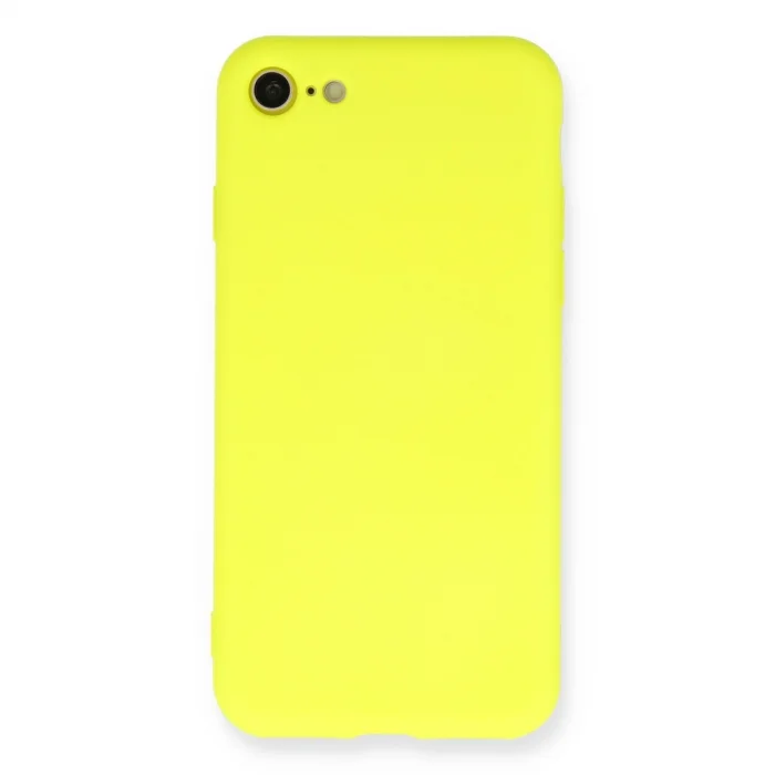 BUĞZ İphone 7 Kılıf Nano İçi Kadife Silikon - Sarı