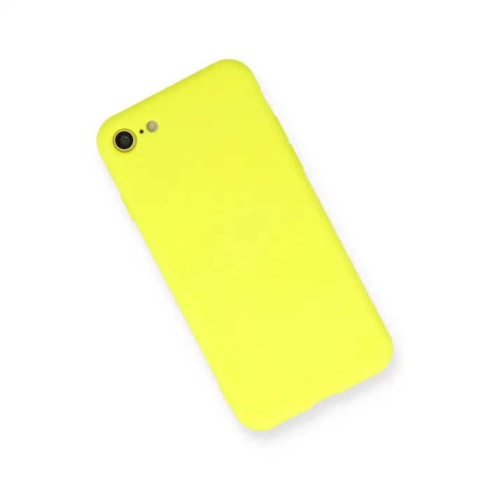 BUĞZ İphone 7 Kılıf Nano İçi Kadife Silikon - Sarı