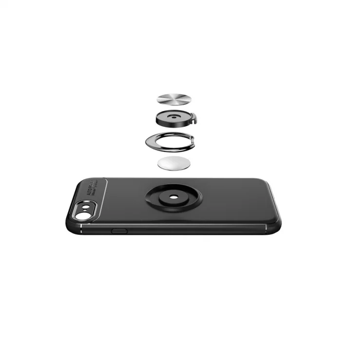 BUĞZ İphone 7 Kılıf Range Yüzüklü Silikon - Kırmızı