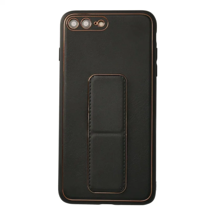 BUĞZ İphone 7 Plus Kılıf Coco Deri Standlı Kapak - Siyah