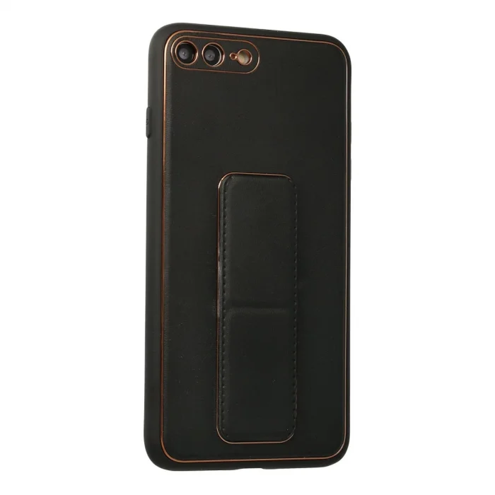 BUĞZ İphone 7 Plus Kılıf Coco Deri Standlı Kapak - Siyah