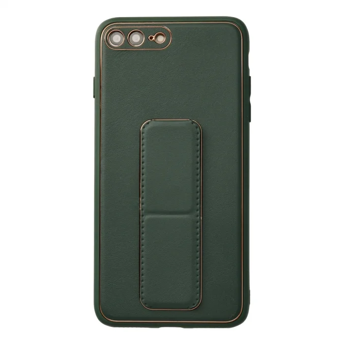 BUĞZ İphone 7 Plus Kılıf Coco Deri Standlı Kapak - Yeşil