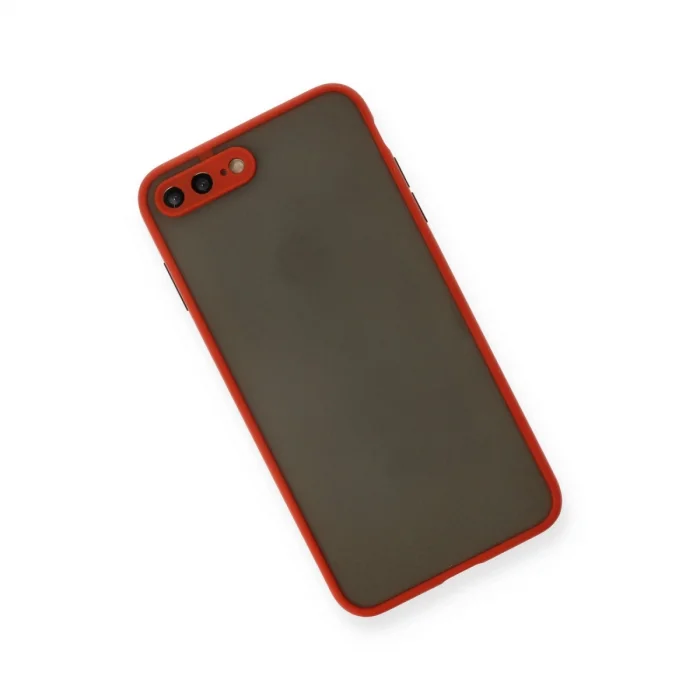 BUĞZ İphone 7 Plus Kılıf Montreal Silikon Kapak - Kırmızı