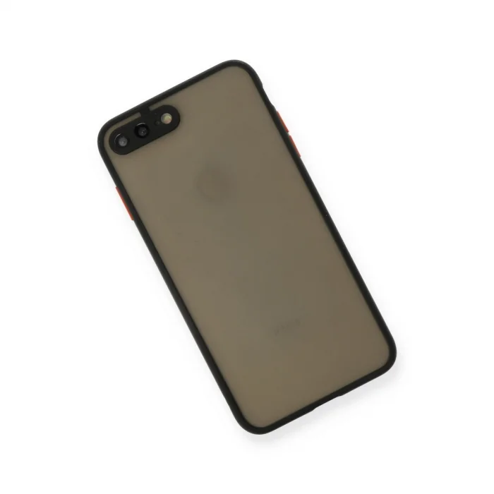 BUĞZ İphone 7 Plus Kılıf Montreal Silikon Kapak - Siyah