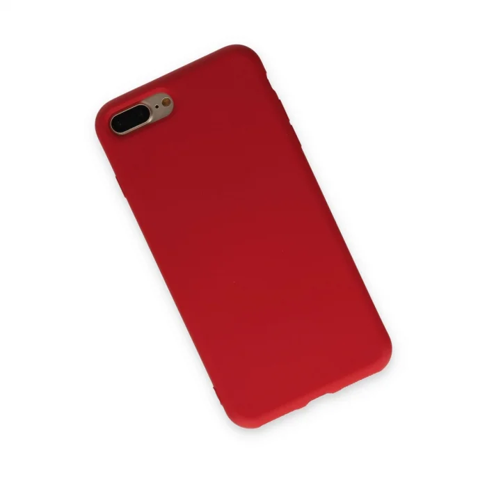 BUĞZ İphone 7 Plus Kılıf Nano İçi Kadife Silikon - Kırmızı