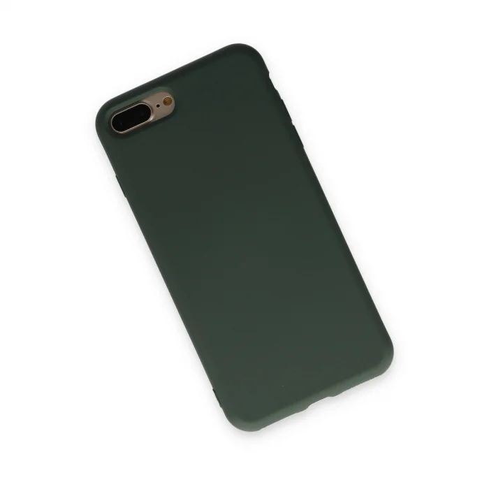 BUĞZ İphone 7 Plus Kılıf Nano İçi Kadife Silikon - Koyu Yeşil