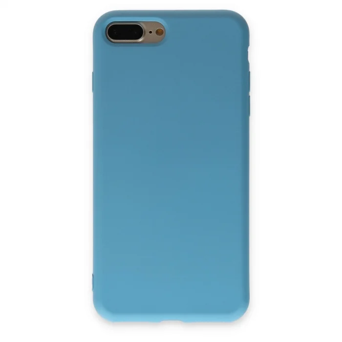 BUĞZ İphone 7 Plus Kılıf Nano İçi Kadife Silikon - Mavi