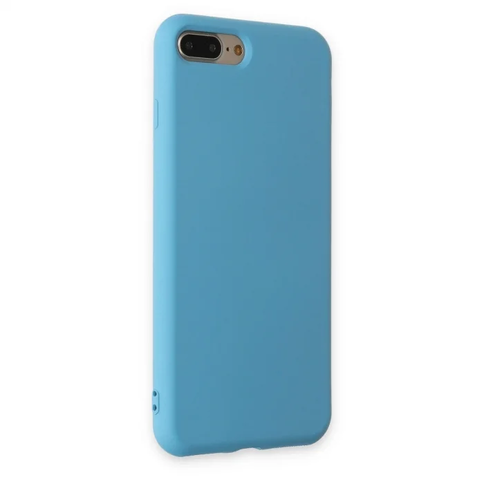 BUĞZ İphone 7 Plus Kılıf Nano İçi Kadife Silikon - Mavi