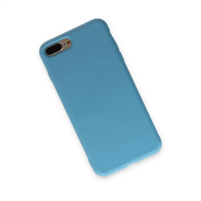 BUĞZ İphone 7 Plus Kılıf Nano İçi Kadife Silikon - Mavi