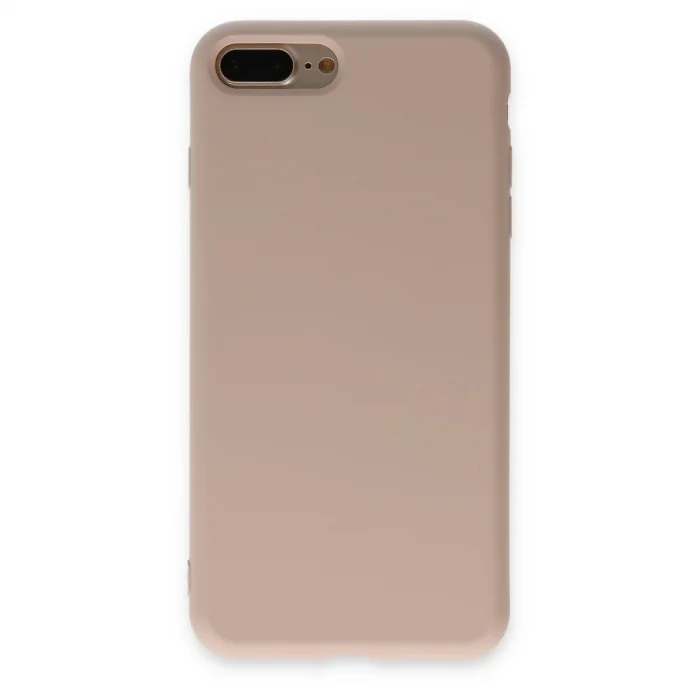 BUĞZ İphone 7 Plus Kılıf Nano İçi Kadife Silikon - Pudra