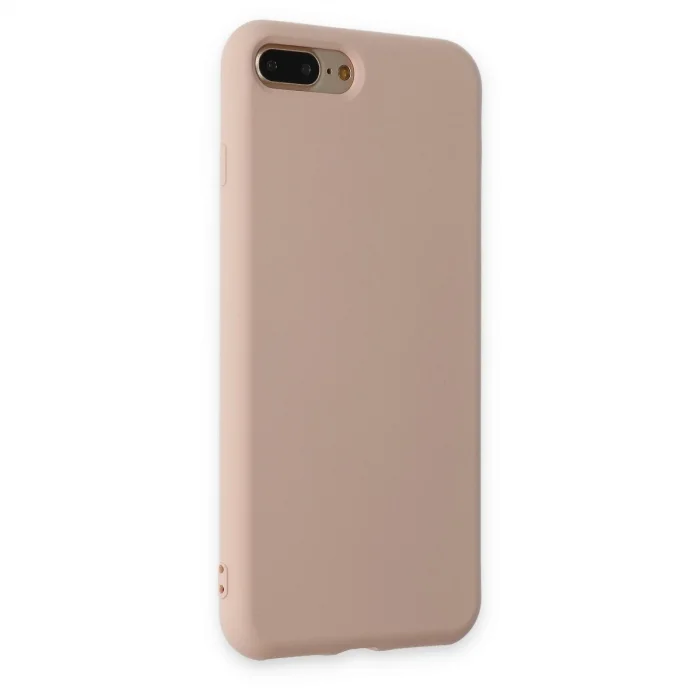 BUĞZ İphone 7 Plus Kılıf Nano İçi Kadife Silikon - Pudra