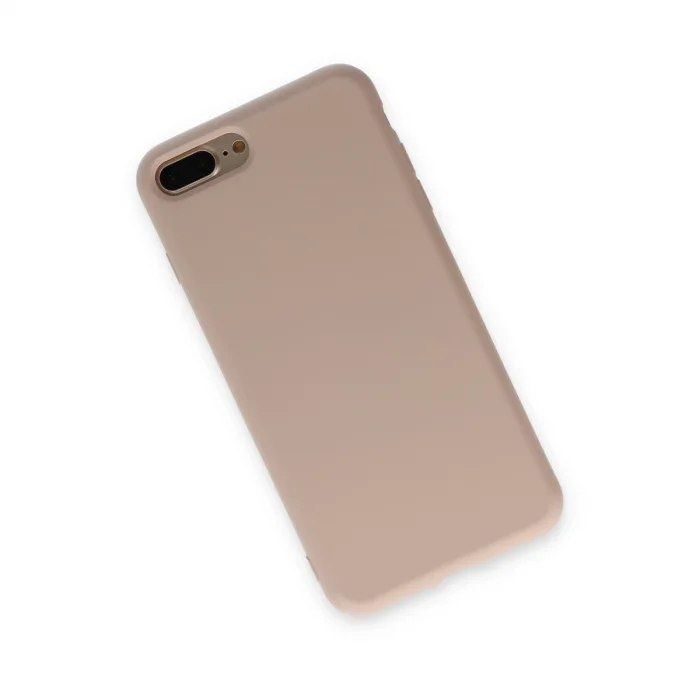 BUĞZ İphone 7 Plus Kılıf Nano İçi Kadife Silikon - Pudra