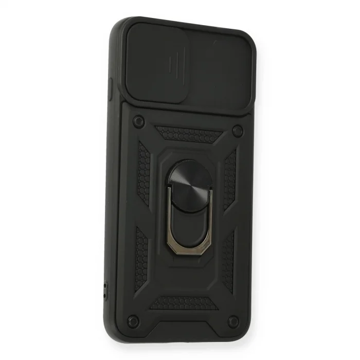 BUĞZ İphone 7 Plus Kılıf Pars Lens Yüzüklü Silikon - Siyah