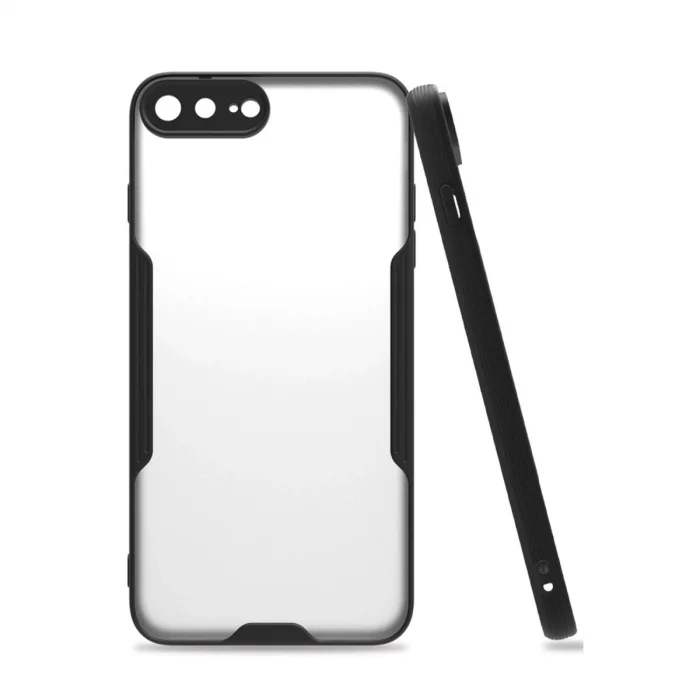 BUĞZ İphone 7 Plus Kılıf Platin Silikon - Siyah