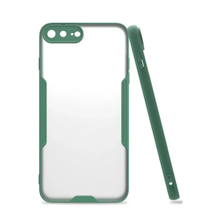 BUĞZ İphone 7 Plus Kılıf Platin Silikon - Yeşil