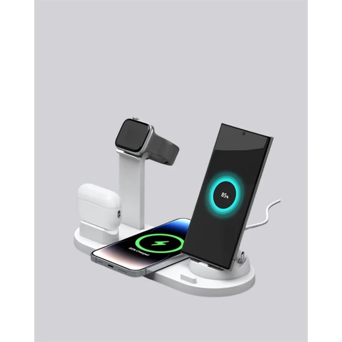 BUĞZ iPhone, Apple Watch ve AirPods ile Uyumlu 4ü 1 Arada Şarj Ünitesi – Tüm Apple Cihazları Tek Noktada - Lisinya
