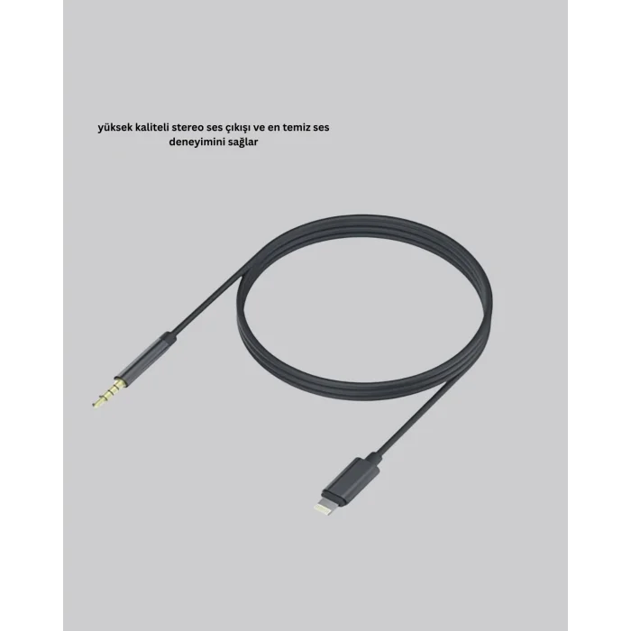 BUĞZ iPhone Uyumlu Lightning 3.5mm Aux Adaptör Kablo Stereo Ses Aktarım