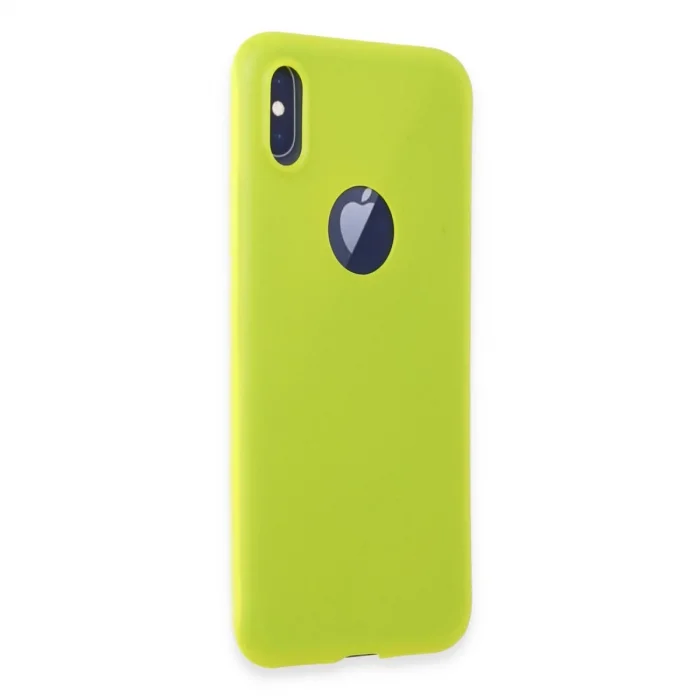 BUĞZ İphone X Kılıf First Silikon - Parlak Sarı