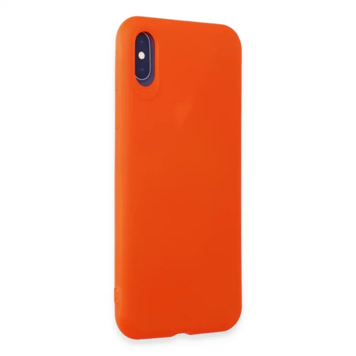 BUĞZ İphone X Kılıf First Silikon - Parlak Turuncu