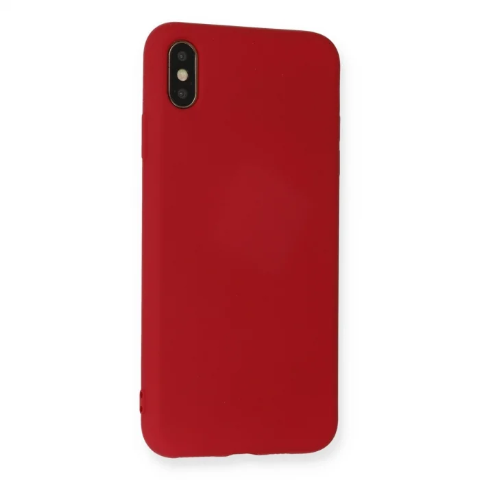 BUĞZ İphone X Kılıf Nano İçi Kadife Silikon - Kırmızı