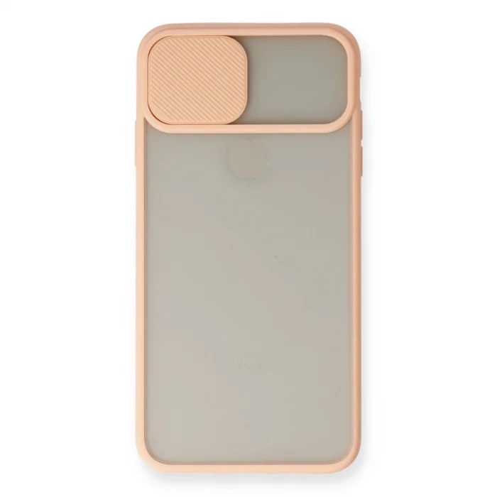 BUĞZ İphone X Kılıf Palm Buzlu Kamera Sürgülü Silikon - Pembe