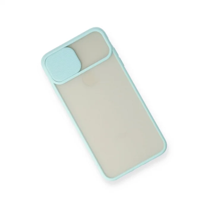 BUĞZ İphone X Kılıf Palm Buzlu Kamera Sürgülü Silikon - Turkuaz