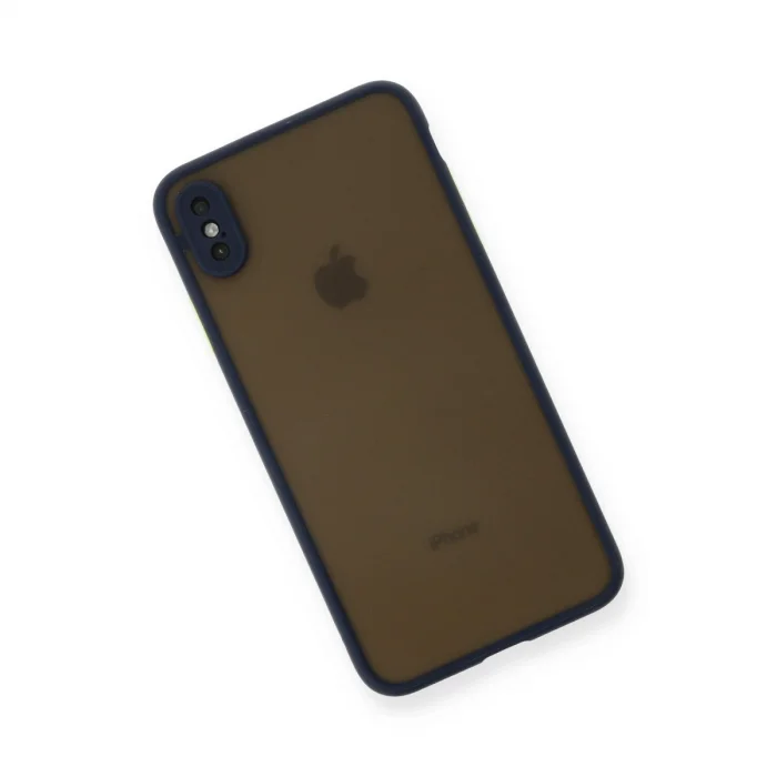 BUĞZ İphone Xs Max Kılıf Montreal Silikon Kapak - Lacivert