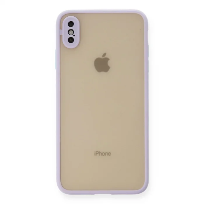 BUĞZ İphone Xs Max Kılıf Montreal Silikon Kapak - Mor
