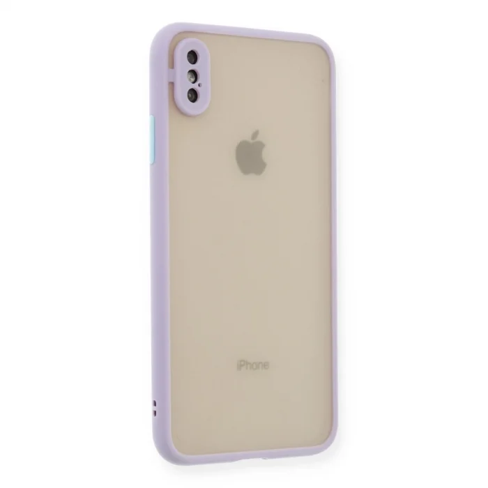 BUĞZ İphone Xs Max Kılıf Montreal Silikon Kapak - Mor