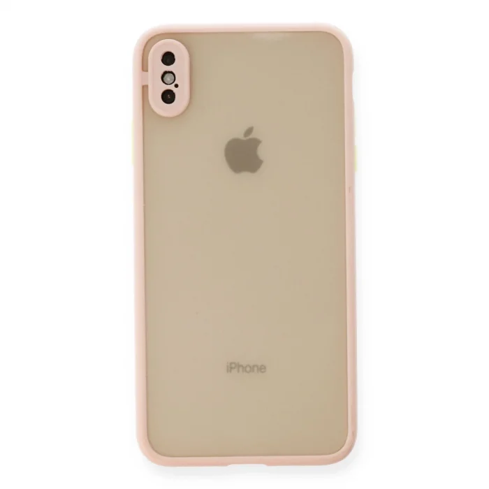 BUĞZ İphone Xs Max Kılıf Montreal Silikon Kapak - Pembe