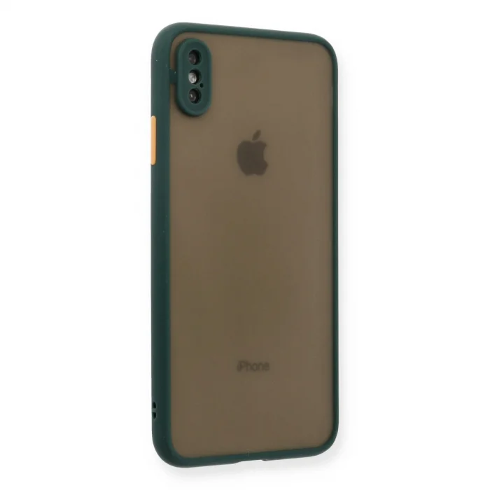BUĞZ İphone Xs Max Kılıf Montreal Silikon Kapak - Yeşil