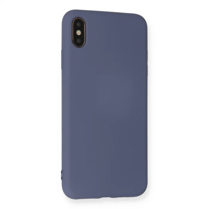 BUĞZ İphone Xs Max Kılıf Nano İçi Kadife Silikon - Gri