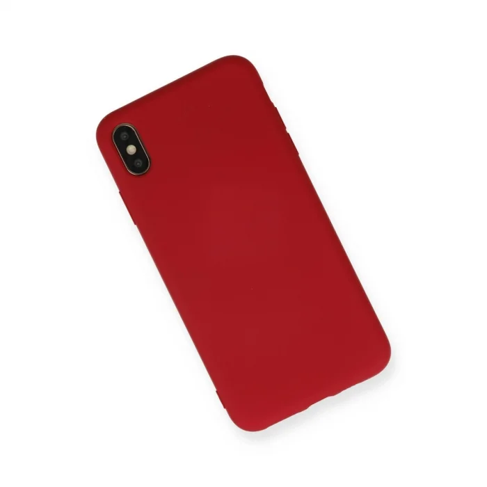 BUĞZ İphone Xs Max Kılıf Nano İçi Kadife Silikon - Kırmızı